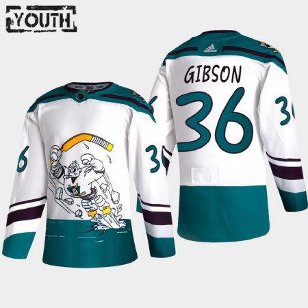 Barn Ishockey Anaheim Ducks tröja John Gibson 36 2020-21 Reverse Retro Authentic